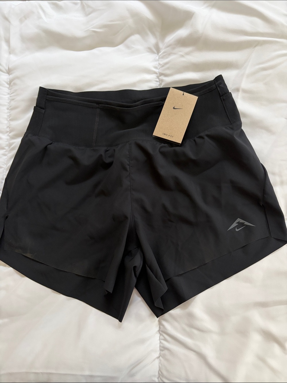 Nike Women's Black Athletic Running Shorts with Reflective Logo